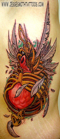 cross tattoos on paper. heart cross tattoo.