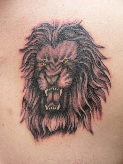 Tribal Lion Tattoo Design by