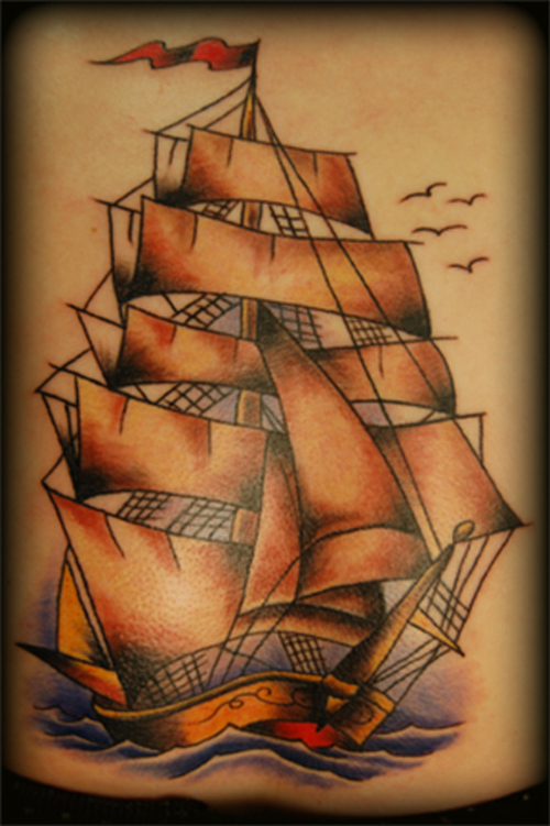 Traditional Ship Tattoo | Life in Singapore &amp; Asia :)