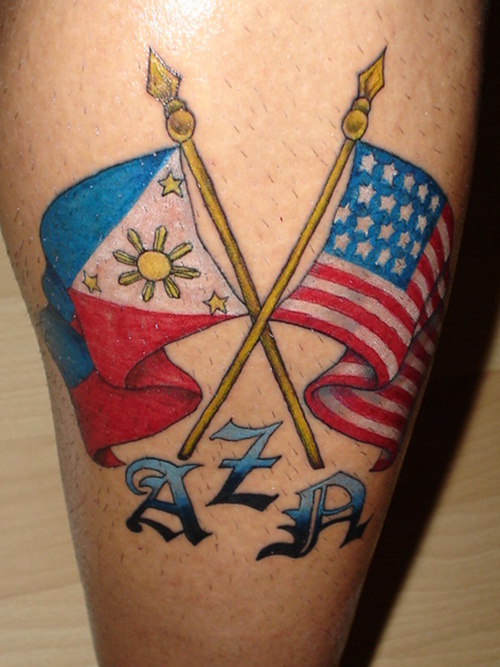 Philippine Flag Tattoo Pictures it seems legit, a Philippine flag next to an