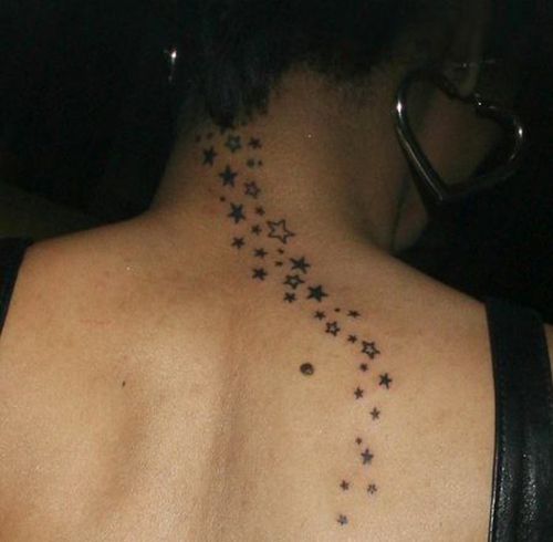 rihanna tattoo pictures. Rihanna Star Tattoos