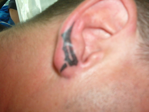 Tribal Ear Tattoo Posted on June 11 2010 1 Comment 