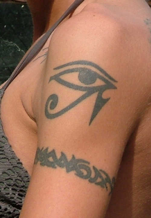 Tattoos Of Tribal Eyes. Tribal Horus Eye Tattoo
