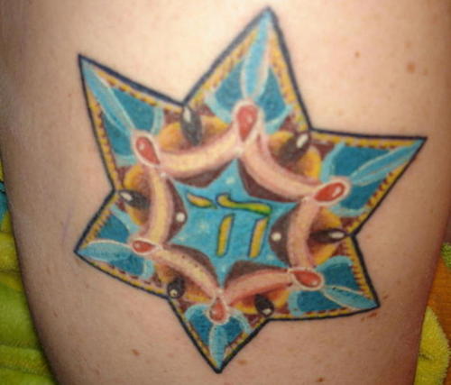 jewish tattoo. Jewish Star Tattoo