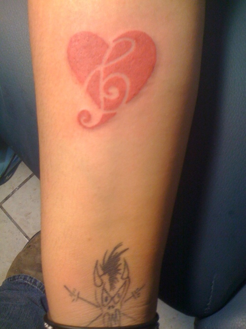 music heart tattoo. Music Heart