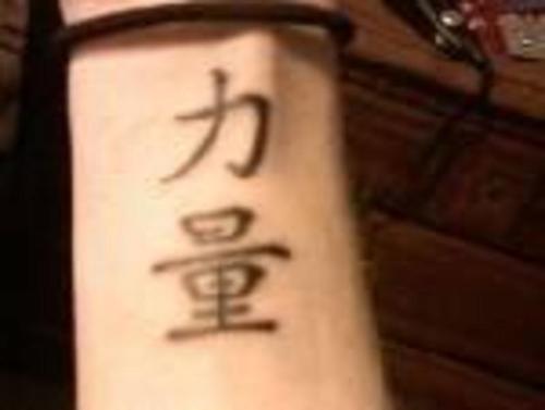 strength tattoo. Kanji Strength Tattoo