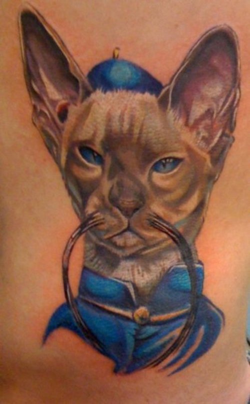 Asian Cat Tattoo